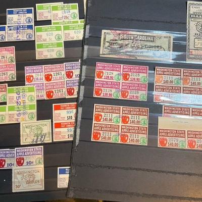 Variety of us state revenue tax stamps