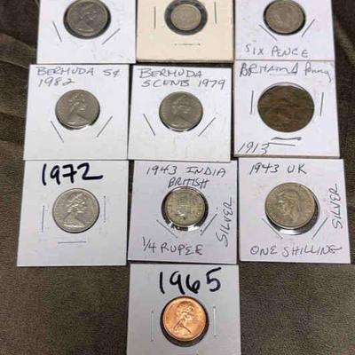 Coins canada bermuda, united kingdom, india