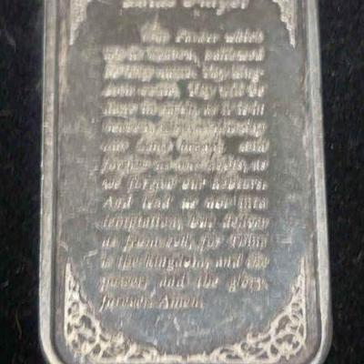 Ingot one ounce pure silver