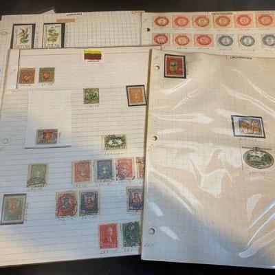 Liechtenstein lourneco margue & lithuania collectible stamps
