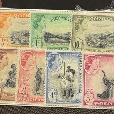 Swaziland stamp set 1 2c to 5c