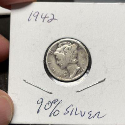 1942d mercury dime