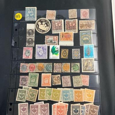 Variety of vintage international stamps