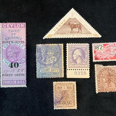 Variety of domestic international stamps