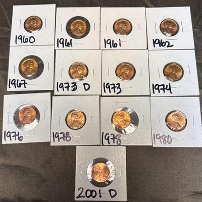 Lincoln pennies 1960s and later
