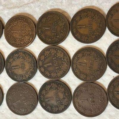 Indian head cents late 1800 s