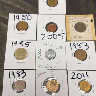 Coins russia trinidad tobago, yugoslavia, germany & others