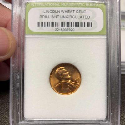 Lincoln 1958d wheat penny brilliant uncirculated