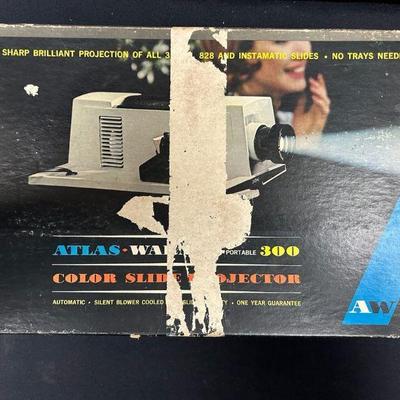 Ct404vr atlas warner portable 300 color slide projector