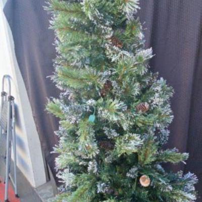 Ct407r lighted artificial 7 christmas tree
