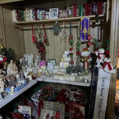 Precious Moments 
Snow Machine 
Door Hangers 
Ball ornament sets
Christmas Bags, Boxes, Tags
Tree stands