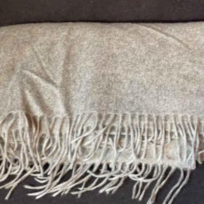 Gorgeous Gray PRATESI Orange Cashmere Decorative Throw Blanket MADE IN Italy
