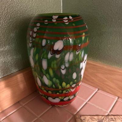 Blown glass vase