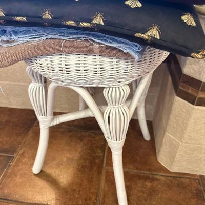 Wicker side table