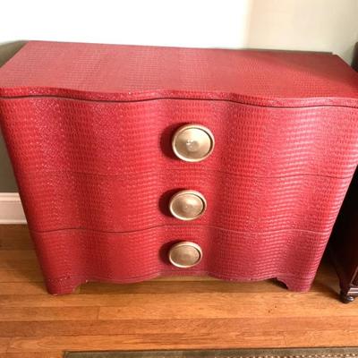 Pr. of 3 dr. chests w/ textured finish
