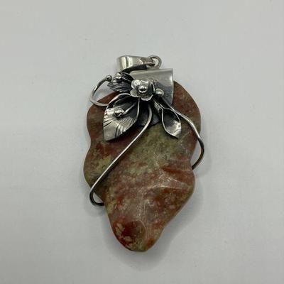 Dragonblood Jasper / Sterling Pendant