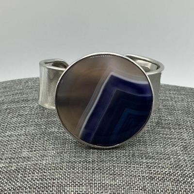 Dyed Agate Cuff Bracelet