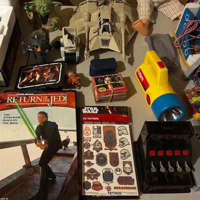 Toys including Star Wars, Cabbage Patch, Barbie, American Girl, Harry Potter