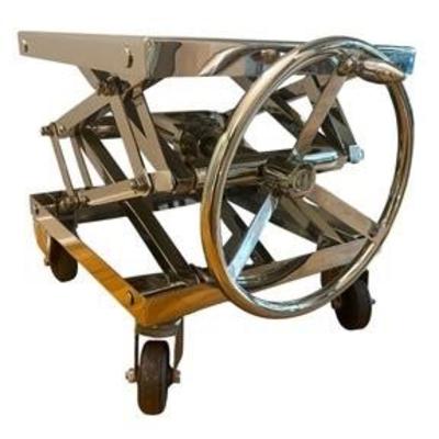 Restoration Hardware Nautical Industrial Scissor Lift Table