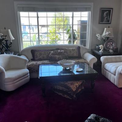 SEATING AND MARBLE TOP TABLES