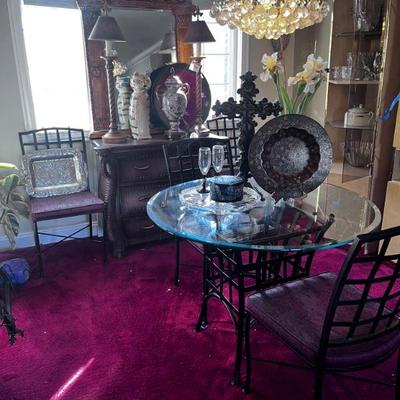 DINING TABLE AND 4 CHAIRS