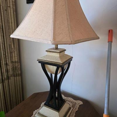 Lamp and look at the silk shade