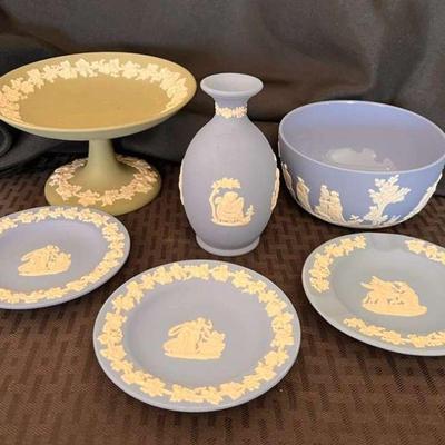 Ga130 vintage wedgwood blue and green jasperware