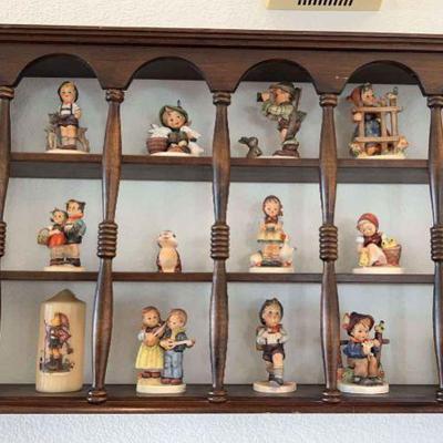 Ga116v hummel figurines and display case