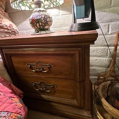 Mid century side tables (2) with drawers