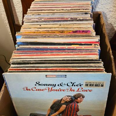 Vinyl records, 33 1/3 & 45's.