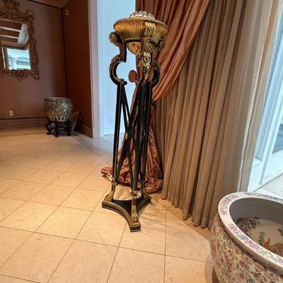 Pair of 5 feet tall, bronze planters