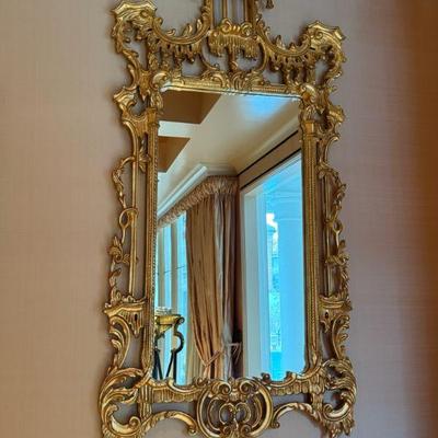Pair of very large ornate mirrors