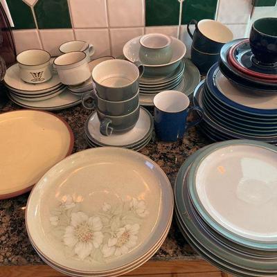Variety of colors patterns of denby dishes
