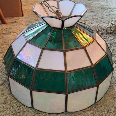 Stained glass swag lamp