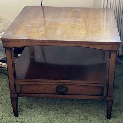 Wood side table