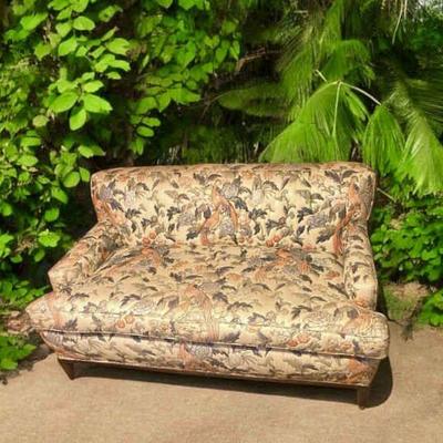 Scalamandre cotton chintz clad loveseat