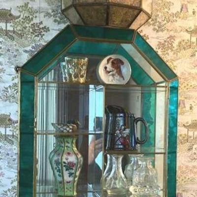 Glass display case and collectibles