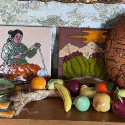 Folk art gourd