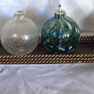 Glass oil lamps
