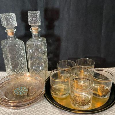 Culver owl whiskey glasses