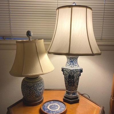 Asian pottery lamps