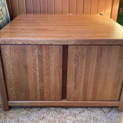 Wood side table mcm