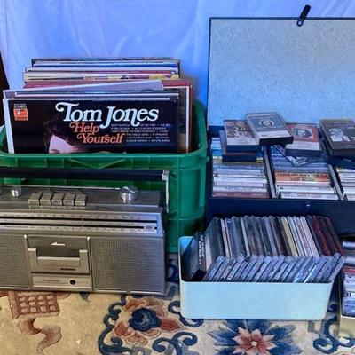 Records cds and cassette tapes