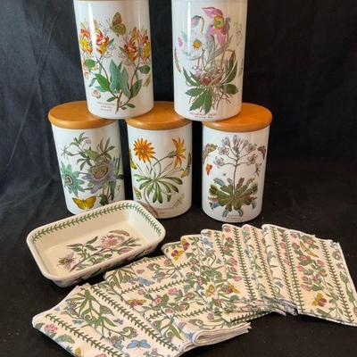 Port meririon canister dish & napkins