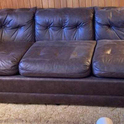 Drexel vinyl sofa 1 of 2