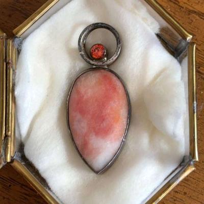 Charles albert signed sterling pendant