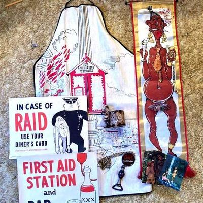 Vintage novelty bar accessories