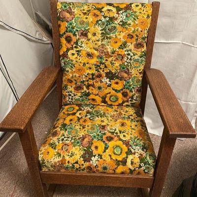 Mission style wood rocker