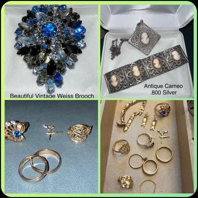 14k Gold, Sterling and Costume Jewelry
