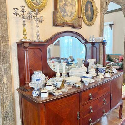 cherrywood antique sideboard
